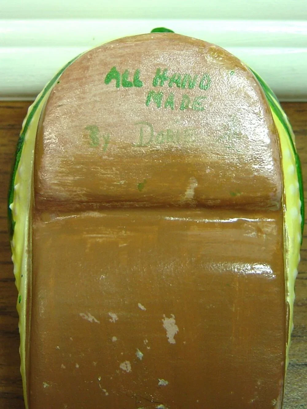 Handmade vintage yellow